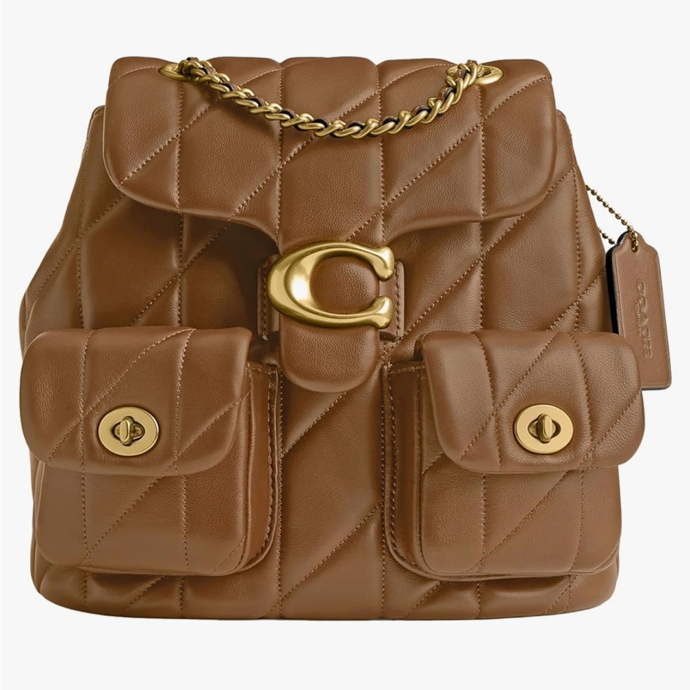 Coach Brown Quilted Leather Tabby Backpack